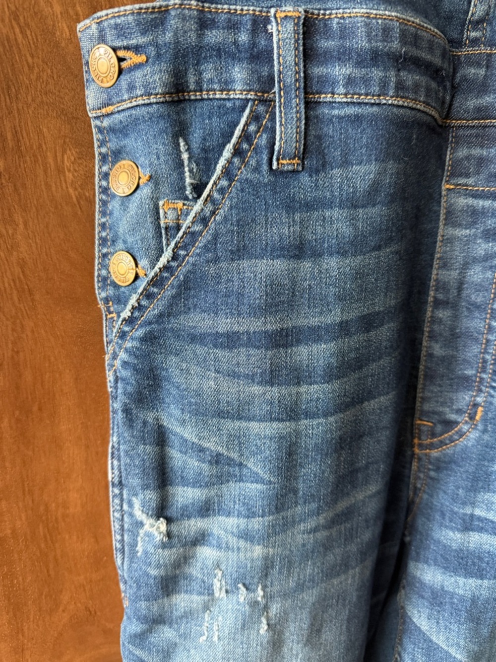 Pilcro Blue Denim Women’s Overalls - Picture 3 of 10